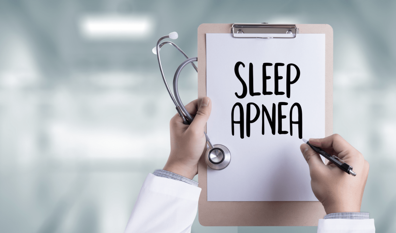 sleep apnea written on clip board